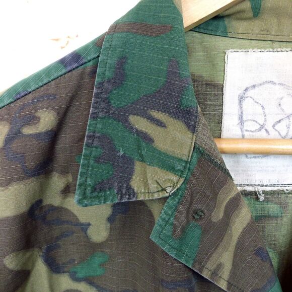 VTG Military USMC Shirt M RDF ERDL Camo 70s Jungle Coat Hot Weather Ripstop - Picture 13 of 15